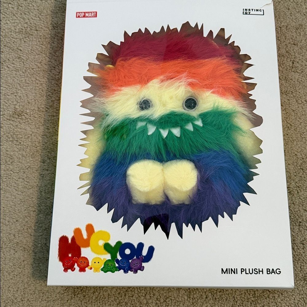 NWT POPMART Rainbow Plush Monster Bag